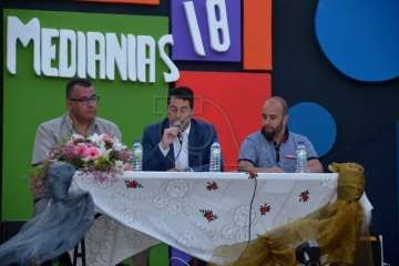 El edil Ramos pregona las fiestas del Carmen de La Medianía (Foto Francisco Javier Santana)